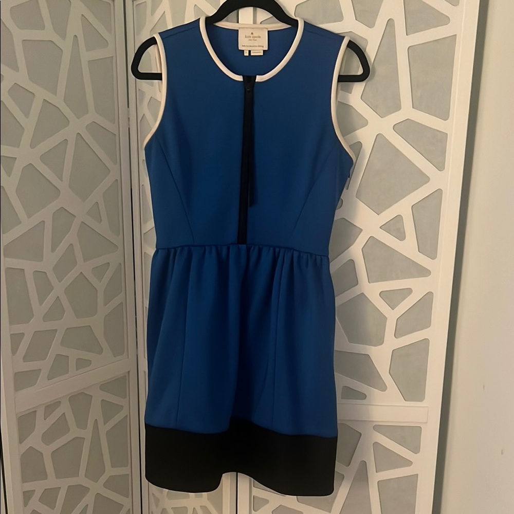Kate Spade Blue and Black Midi Dress